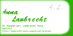 anna lambrecht business card